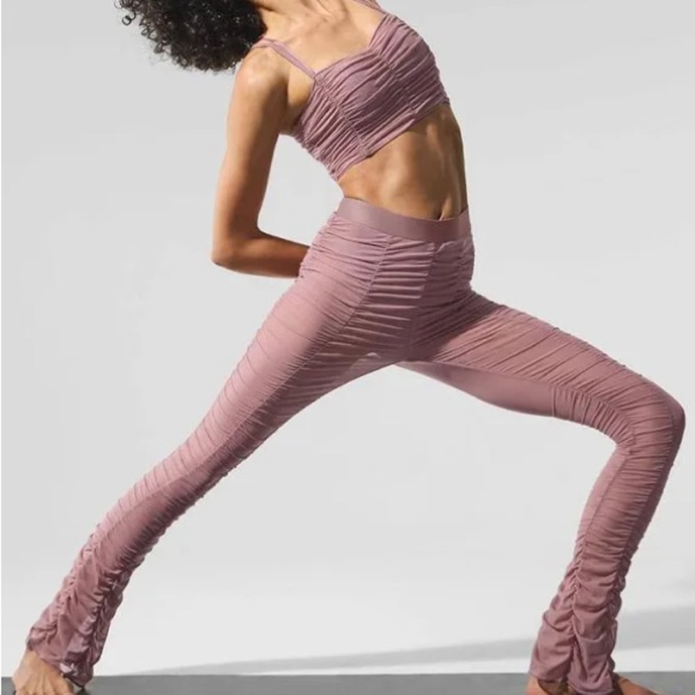 ALO Yoga Pink Ruched Leggings
